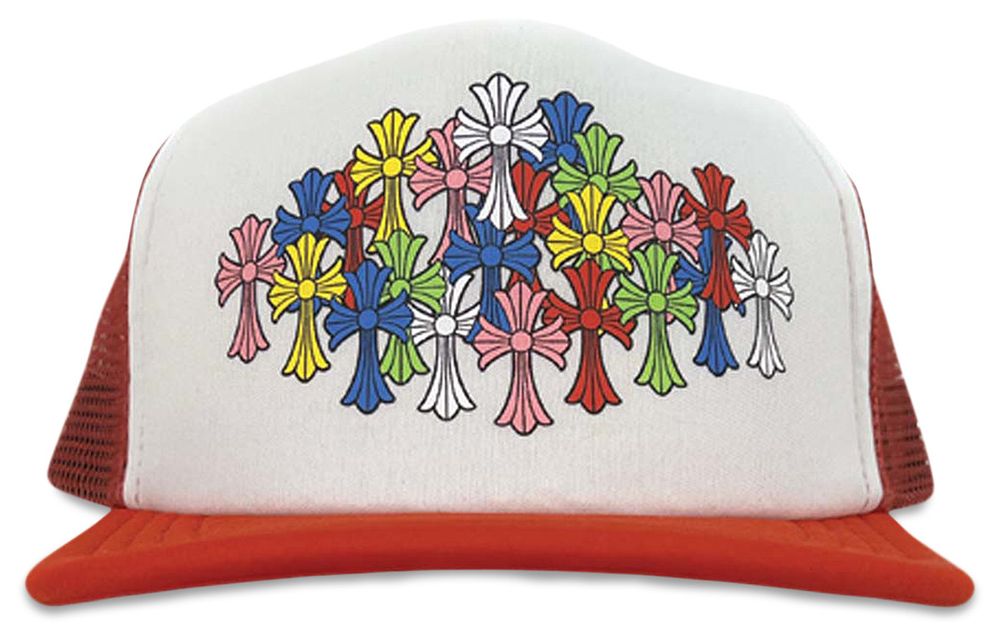 Chrome Hearts Multi Cross Trucker Hat Red/White