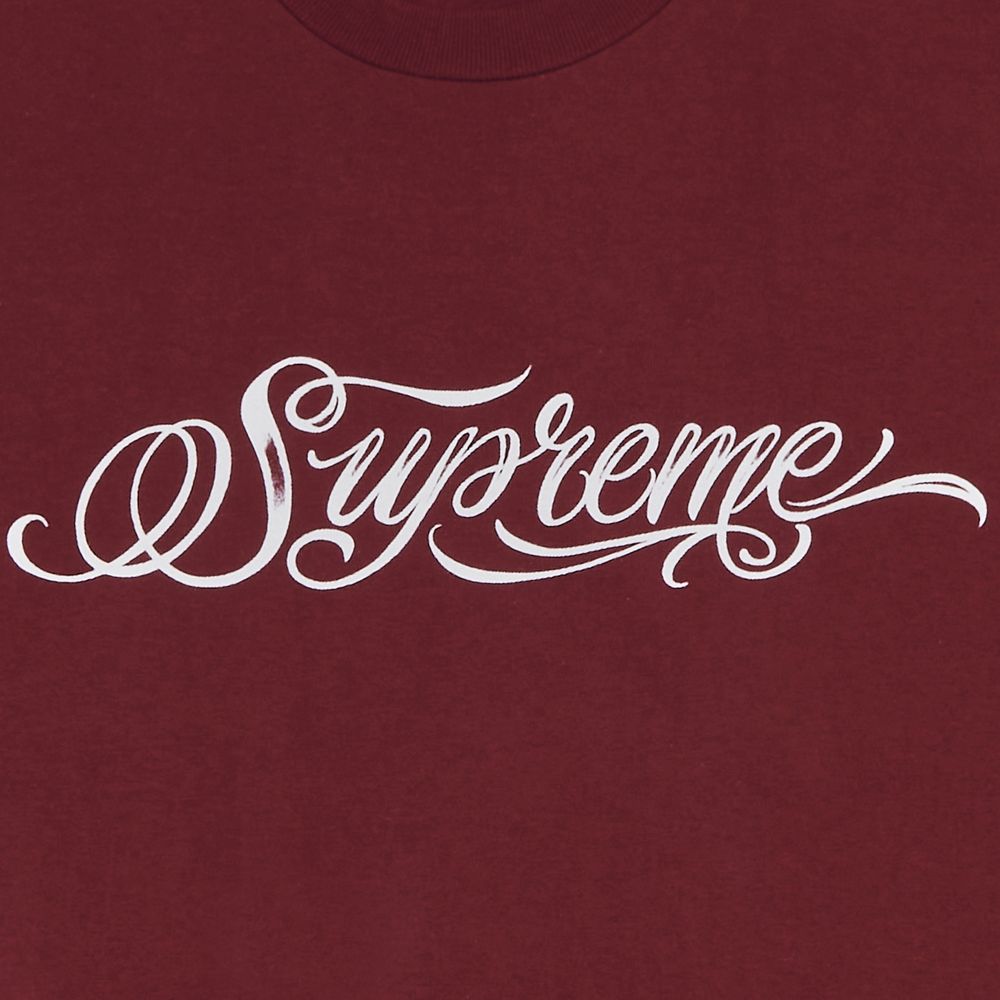 Supreme Script Tee Cardinal