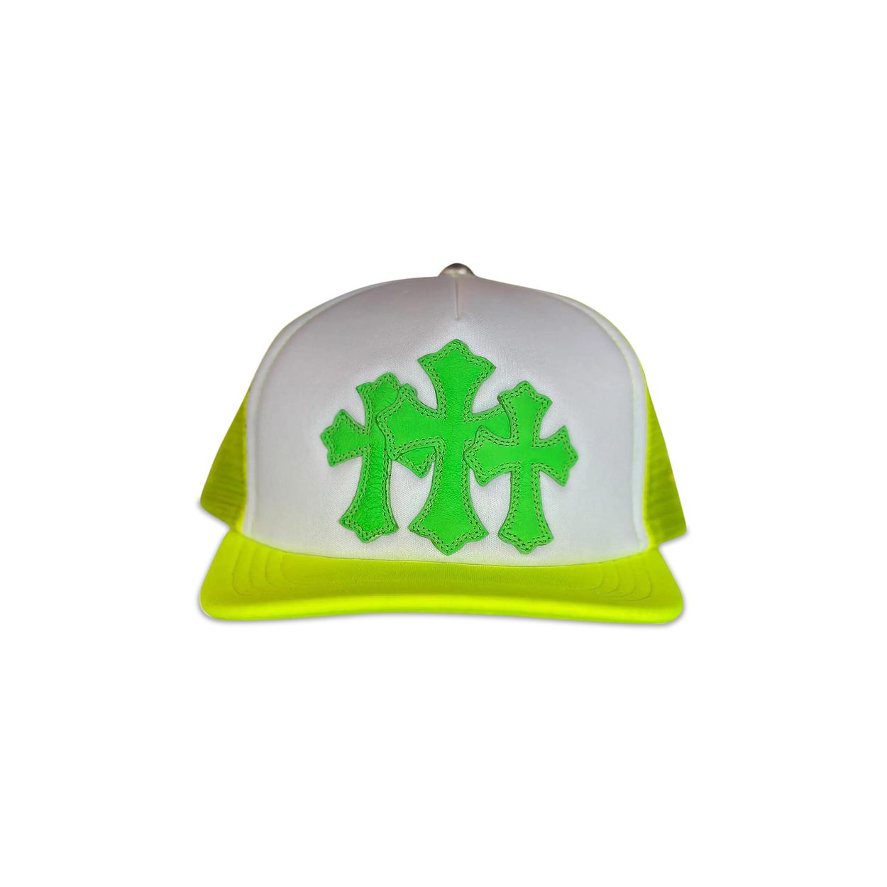 Chrome Hearts Cemetery Trucker Hat Neon Yellow