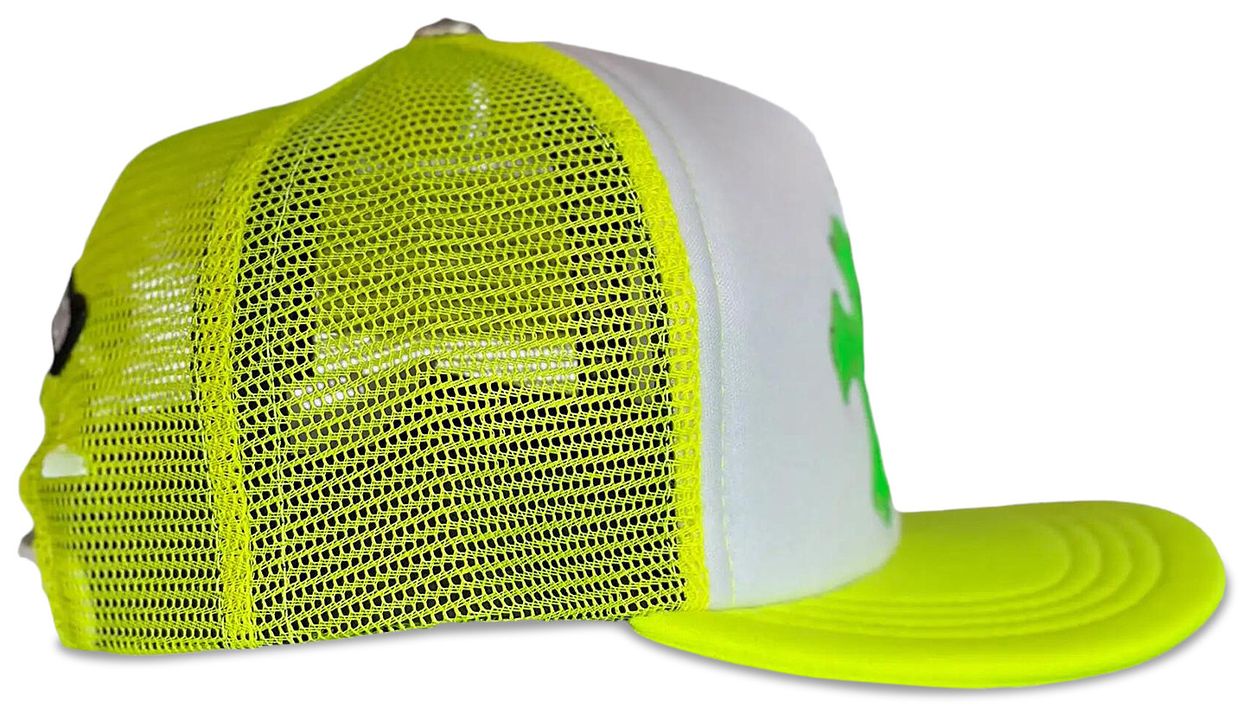 Chrome Hearts Cemetery Trucker Hat Neon Yellow