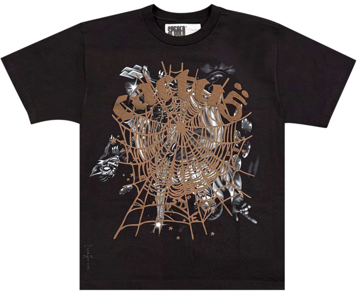 Travis Scott x Sp5der Airbrush Tee Black