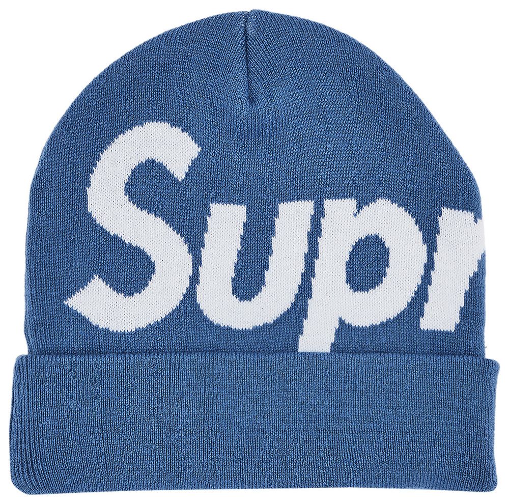 Supreme Big Logo Beanie (FW24) Slate Blue