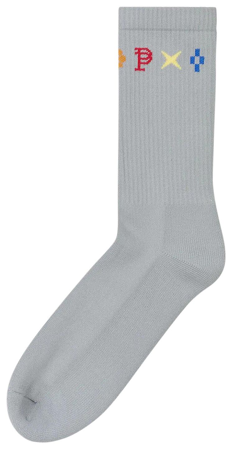 PURPLE BRAND Monogram Crew Socks Grey/Multi