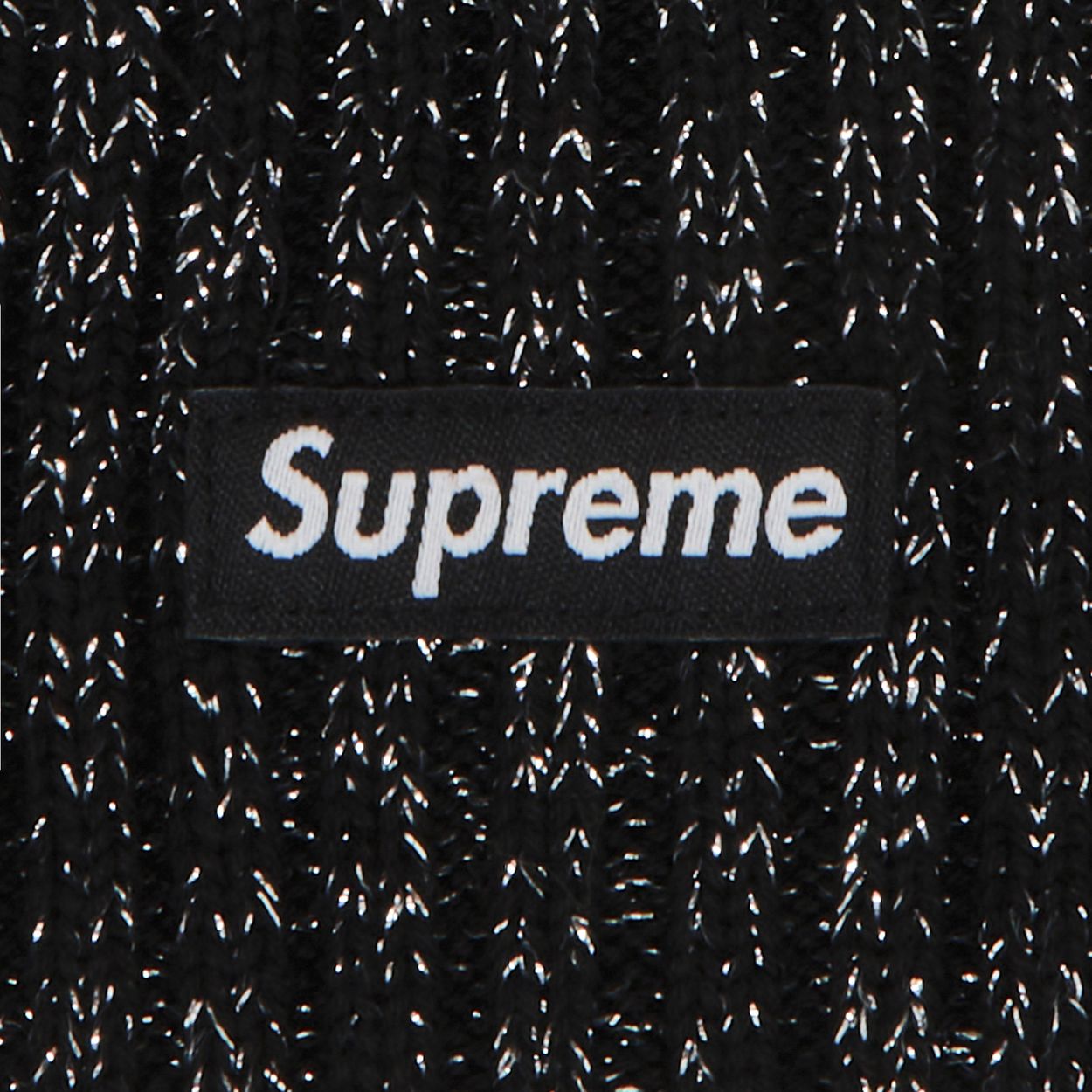 Supreme Overdyed Beanie (SS25) Metallic Black