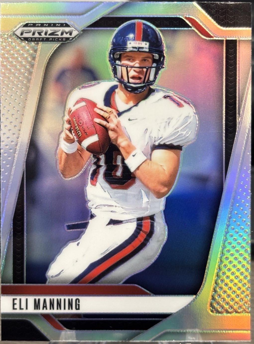 2025 Panini Prizm Draft Picks #189 Eli Manning Prizm Silver Ole Miss Rebels