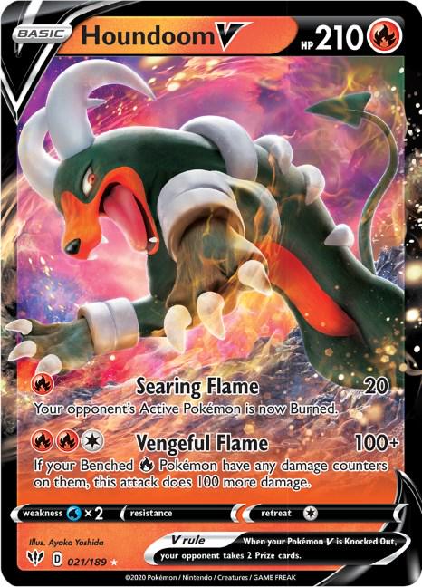 Houndoom V #21 Pokemon Darkness Ablaze