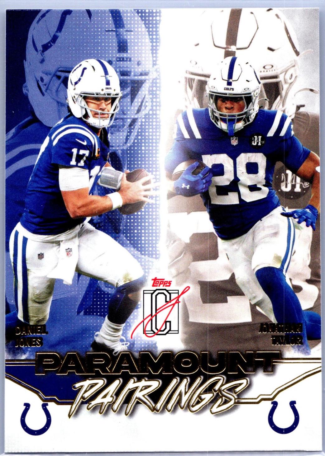 Jonathan Taylor / Daniel Jones #PP-7 2025 Topps Signature Class Paramount Pairings