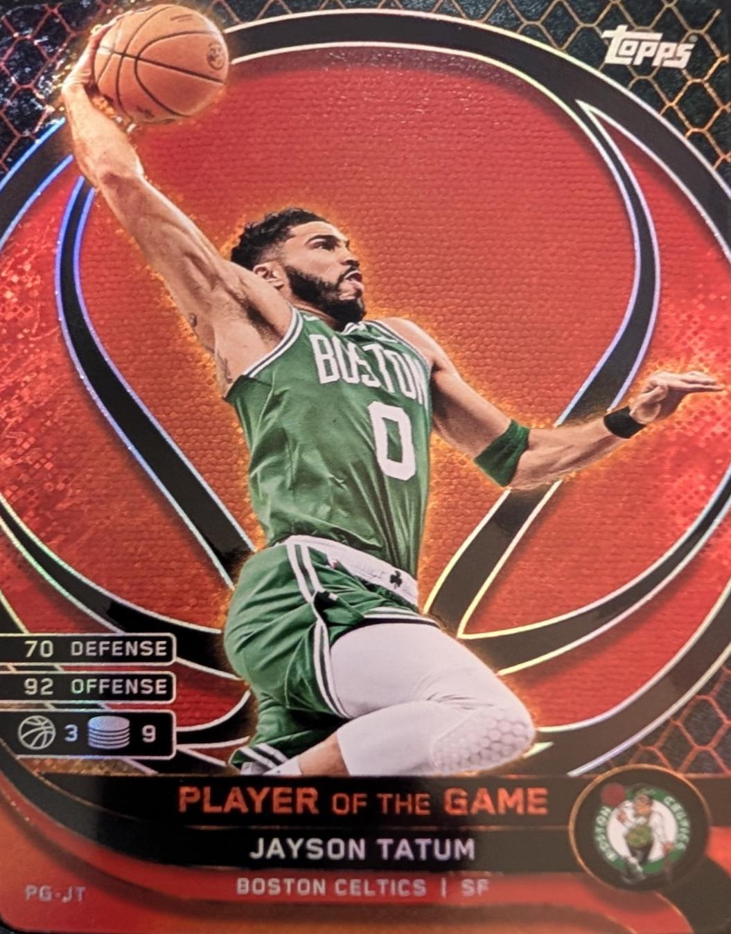 Jayson Tatum #PG-JT 2025 Topps Match Attax Player of the Game