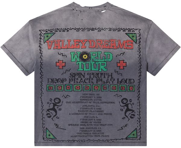 Vale Forever Faded Chaos Bling Tee Gray