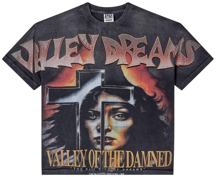 Vale Forever Damned Bling Tee Washed Black