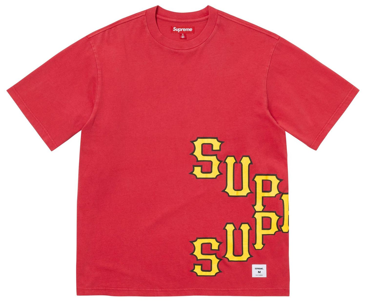 Supreme Cracked Spellout S/S Top Washed Red