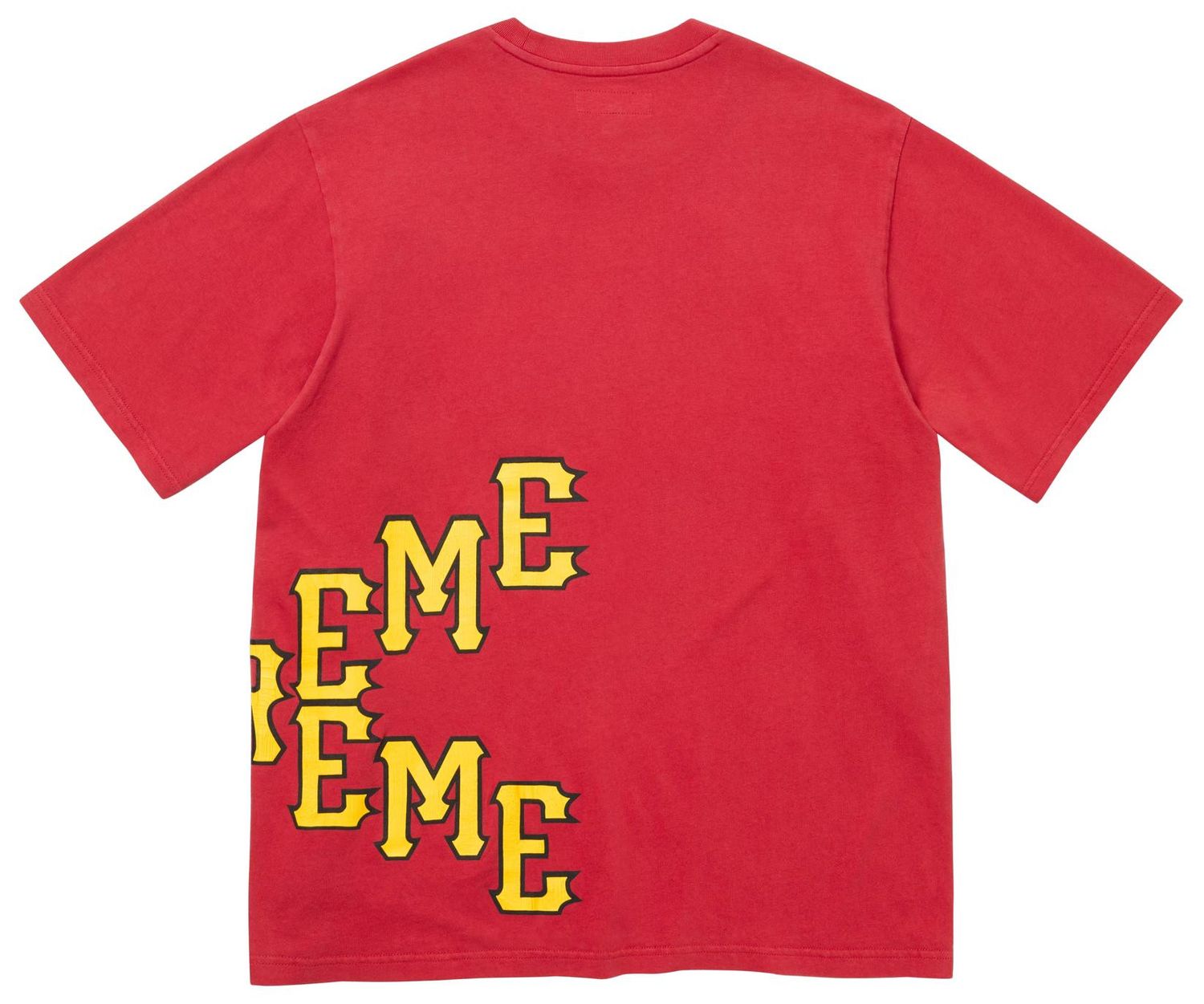 Supreme Cracked Spellout S/S Top Washed Red