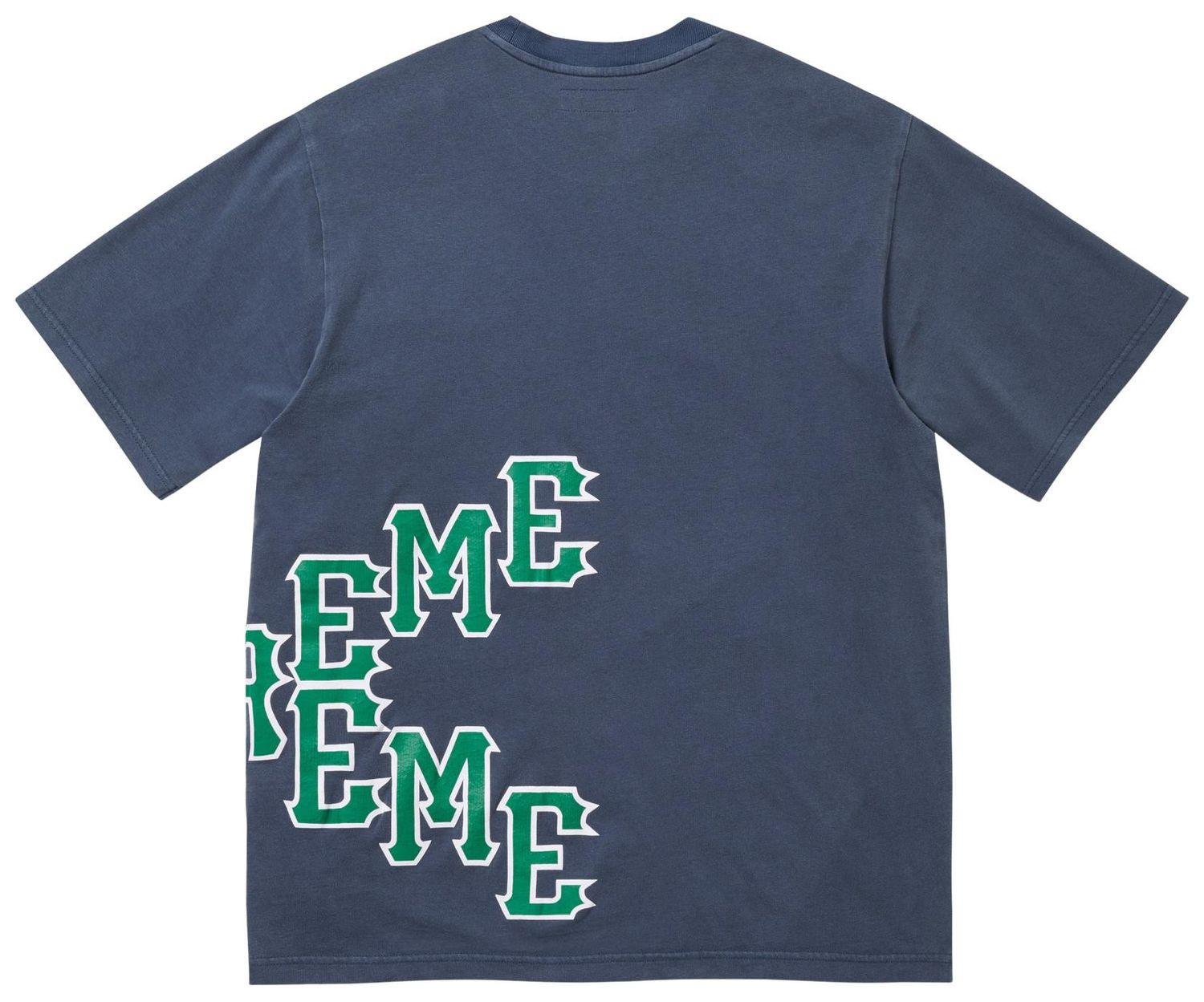 Supreme Cracked Spellout S/S Top Washed Navy