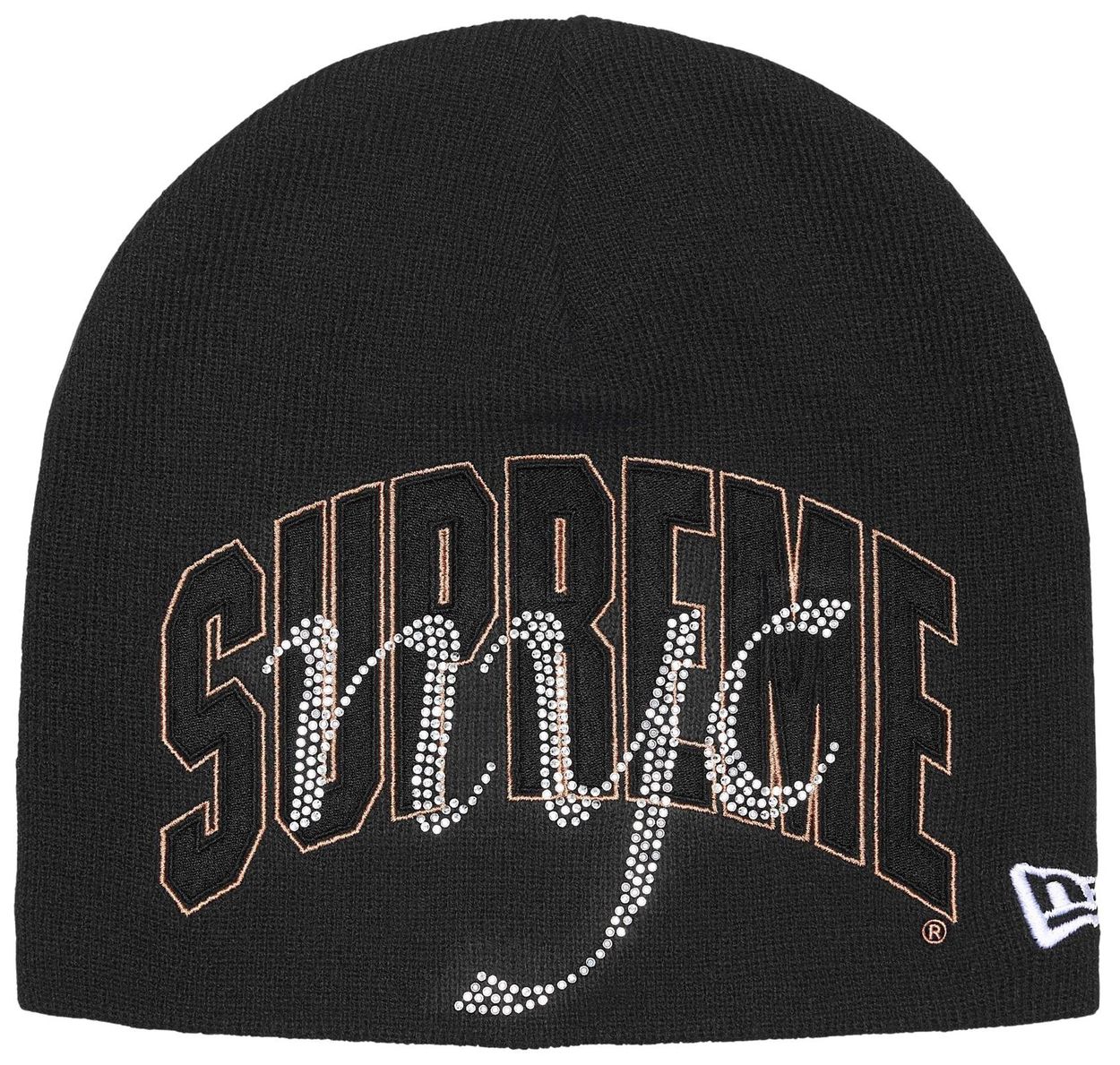 Supreme New Era Rhinestone Beanie (SS26) Black
