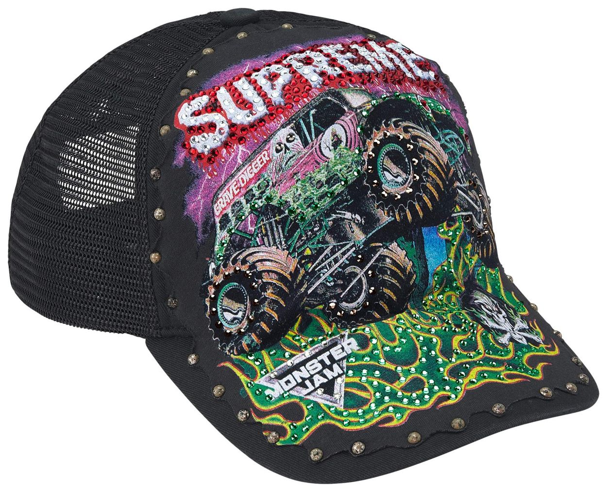 Supreme Grave Digger Mesh Back 5-Panel Black