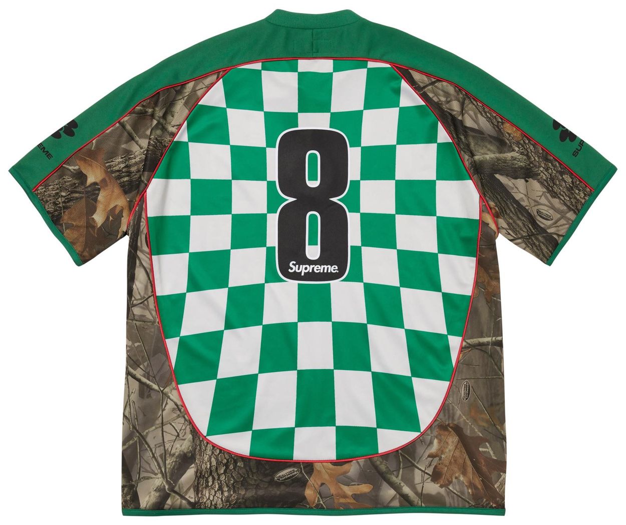 Supreme Checkerboard Soccer Jersey Green Real Tree Camo (SS26)