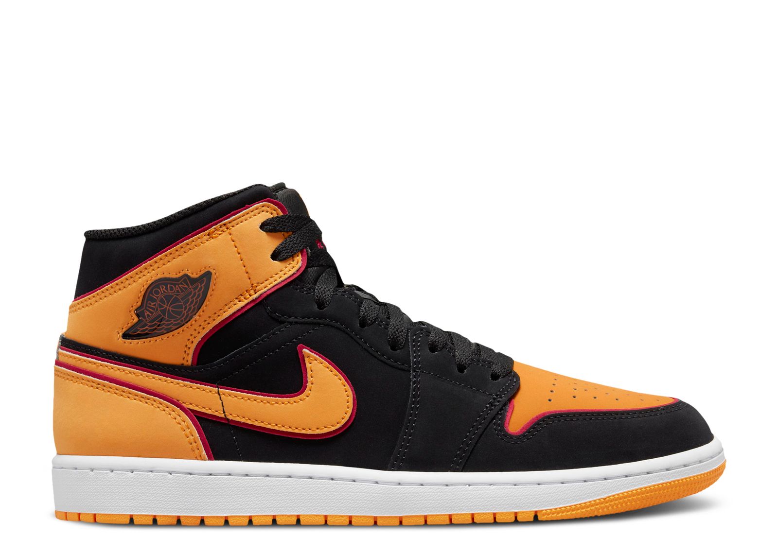 Jordan 1 Mid Fat Tongue Black Orange