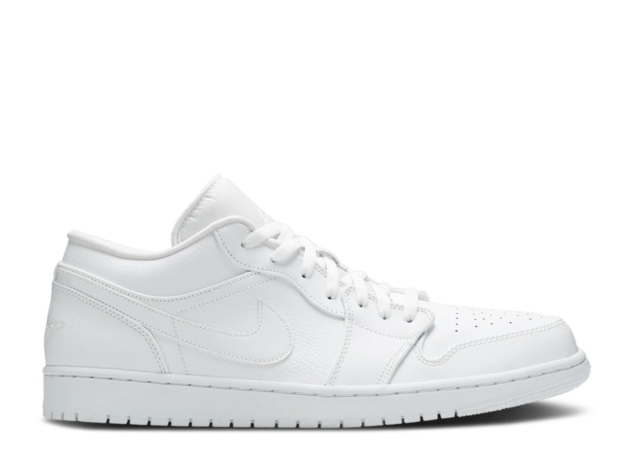 Air Jordan 1 Low Triple White Tumbled Leather