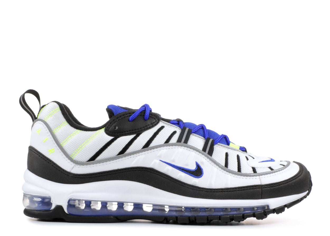 Nike Air Max 98 White Black Racer Blue (PRE-OWNED)