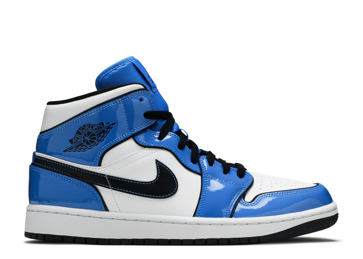 Air Jordan 1 Mid Signal Blue (PRE-OWNED)