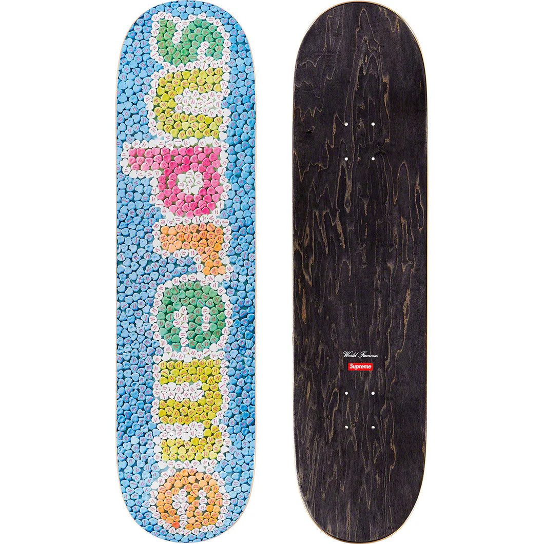 Supreme Candy Hearts Skateboard Deck Blue