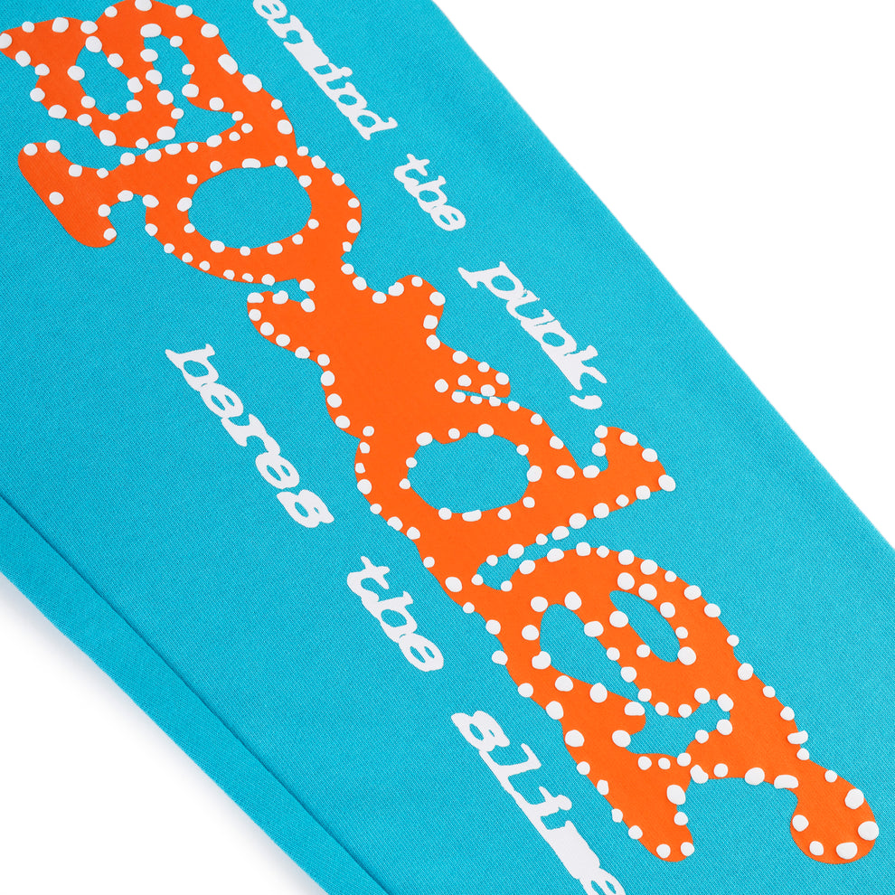 Sp5der Punk V2 Sweatpants Cyan