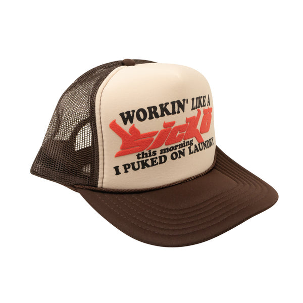 Sicko Laundry Trucker Hat Mocha Brown