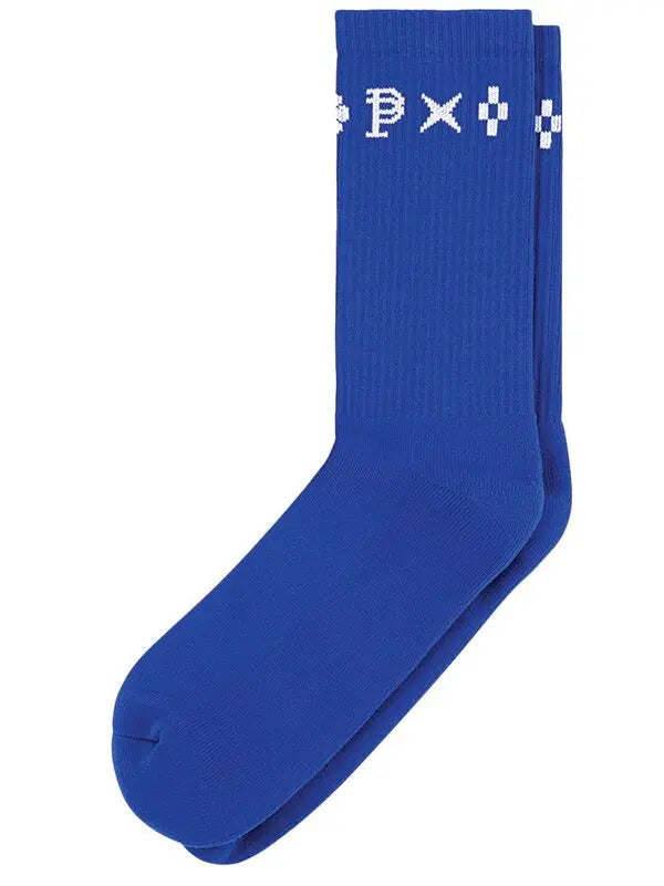 PURPLE BRAND Monogram Crew Socks Blue