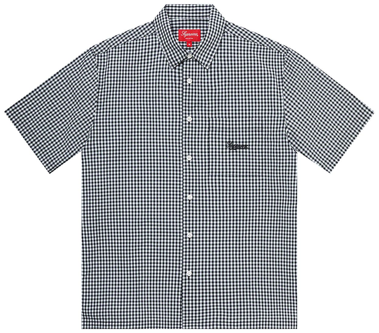 Supreme Gingham Short-Sleeve Shirt Black (SS21)