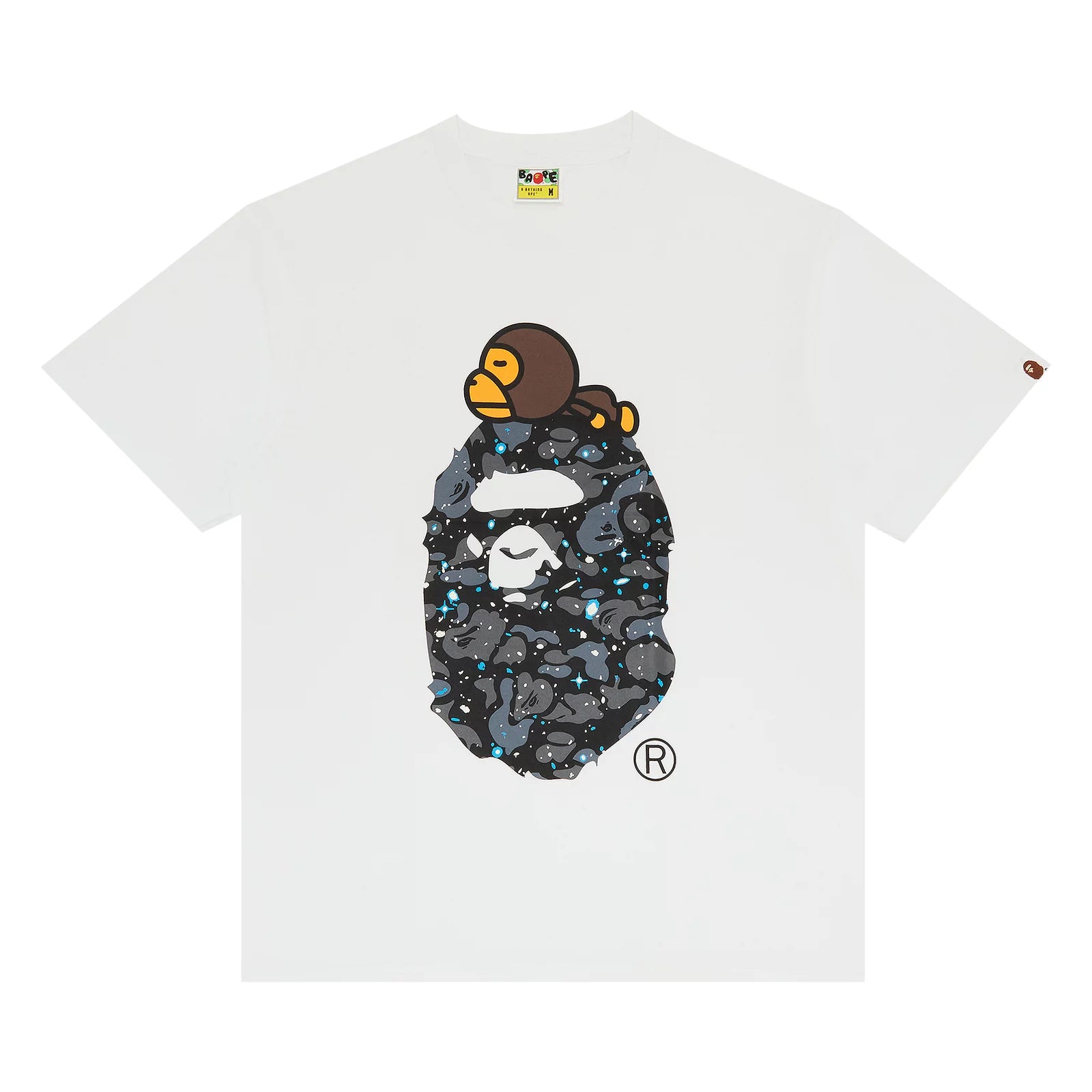 BAPE Space Camo Milo On Big Ape Tee (FW21) White