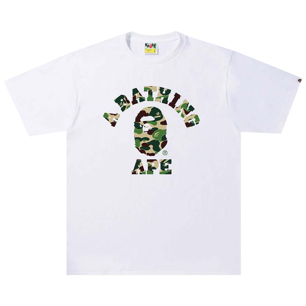 Bape ABC Camo College Tee White/Green