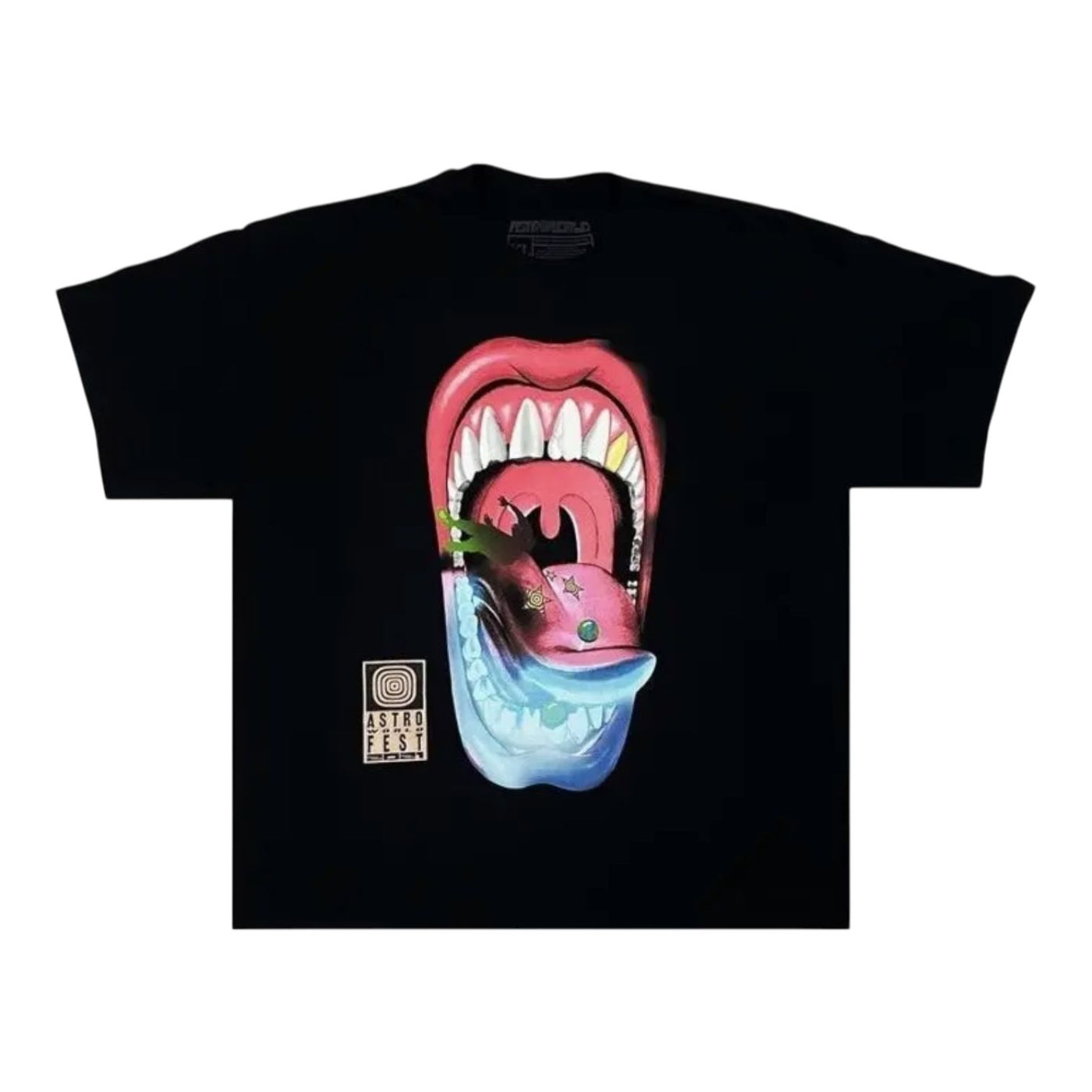 Travis Scott Astrofest Mouth Dart T-Shirt Black