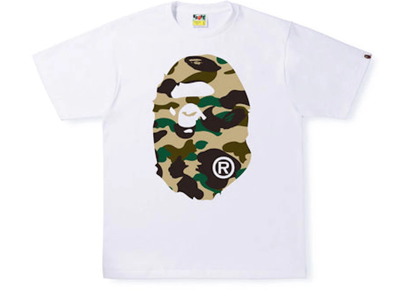 BAPE 1st Camo Big Ape Head Tee White/Yellow