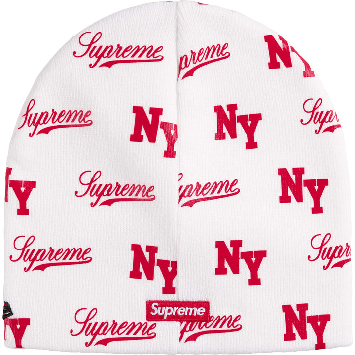 Supreme New Era Monogram Beanie White