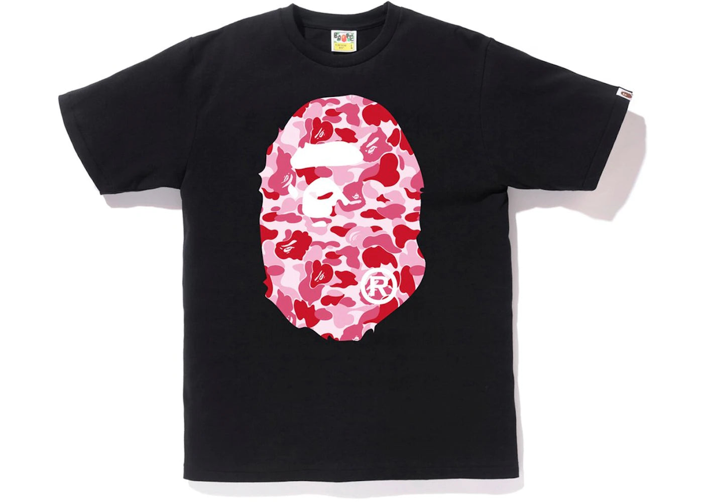 BAPE ABC Big Ape Head Tee Black/Pink