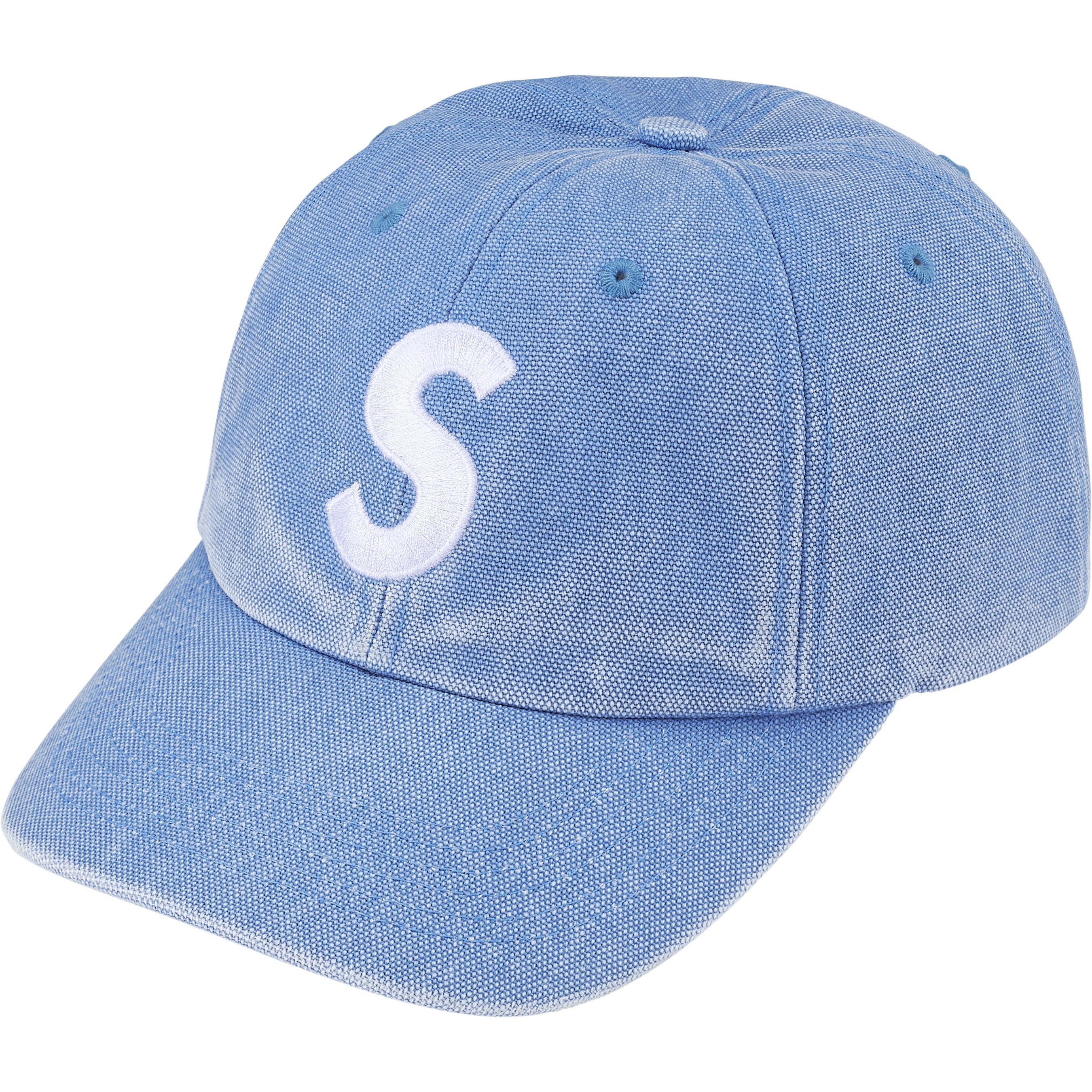 Supreme Pigment Coated "S" Logo 6-Panel Hat Light Blue (SS26)