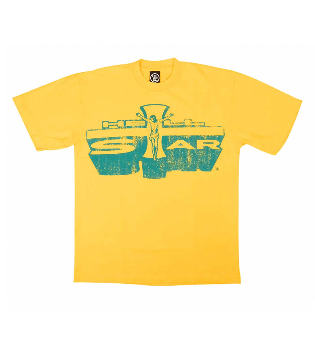 HStar Jesus Emblem T-Shirt Yellow