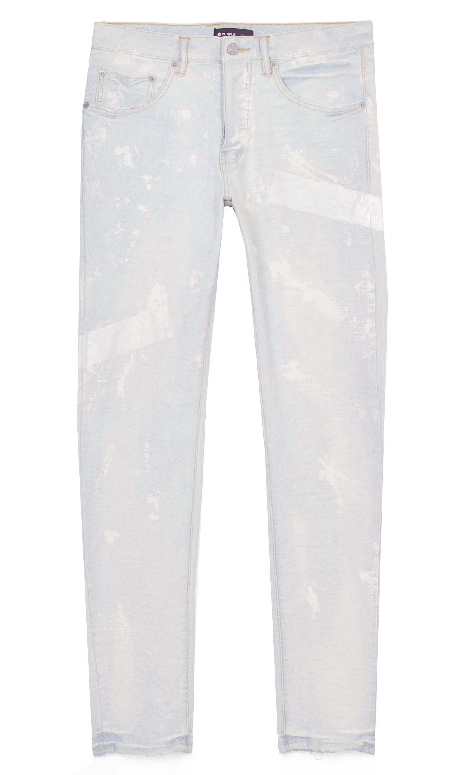 Purple Brand Cream Sprayed Reflective Paint Jeans