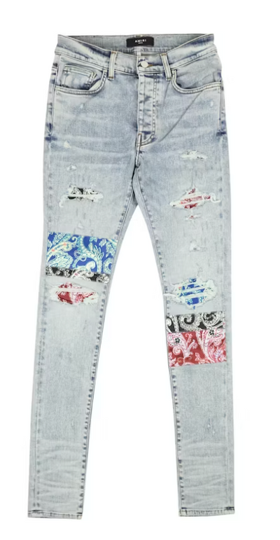 AMIRI Pajama Art Patch Skinny Jeans Men's