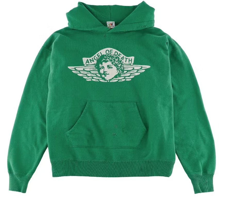 Saint Mxxxxxx Angel Hoodie Vintage Green