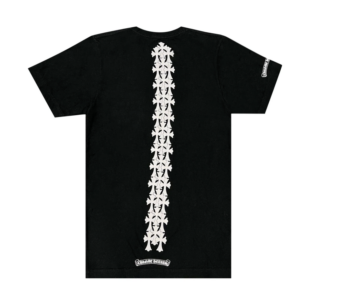 Chrome Hearts Cemetary Cross Tire Tracks Pocket T-Shirt Black