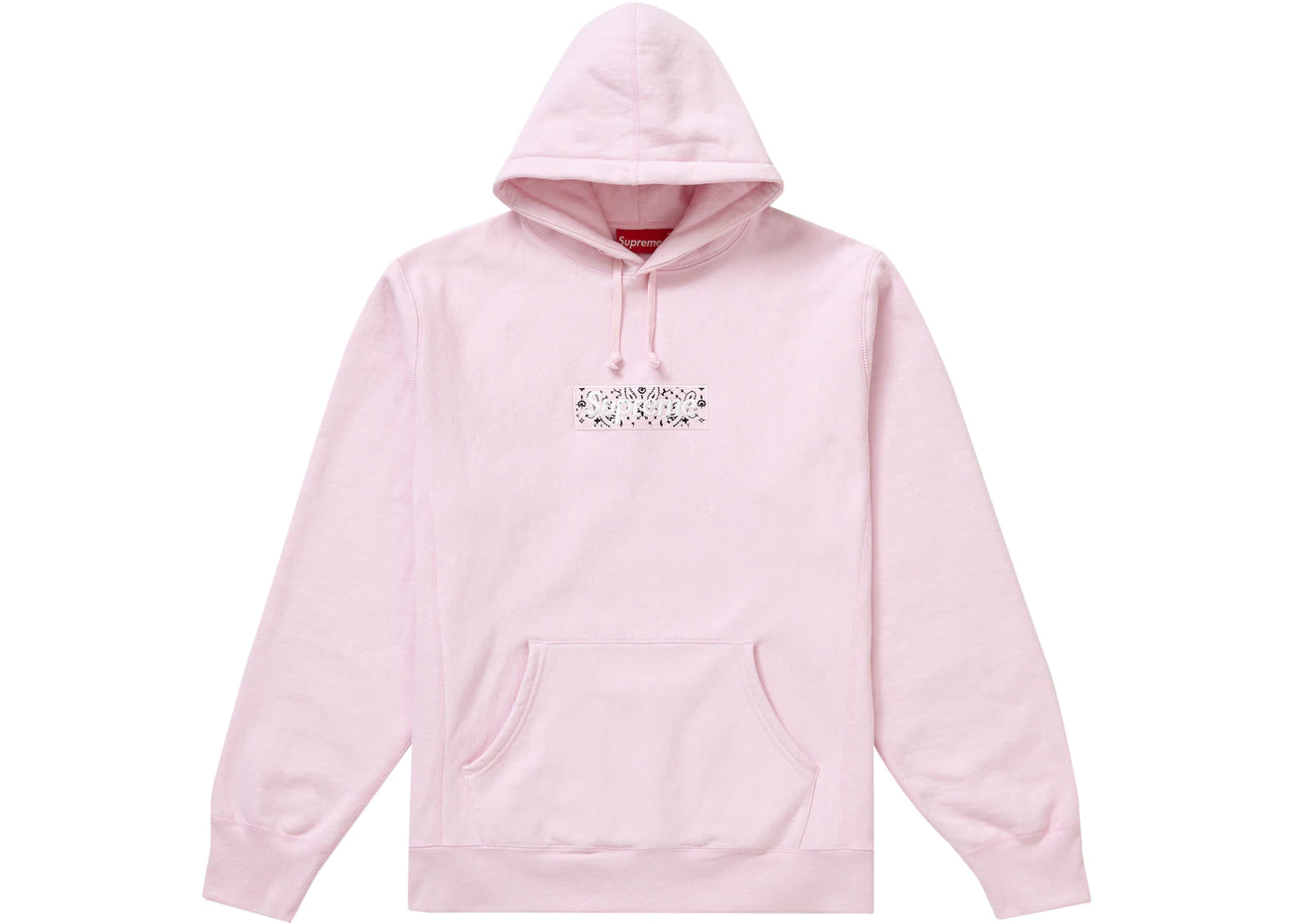 Supreme Bandana Box Logo Hooded Sweatshirt Pink