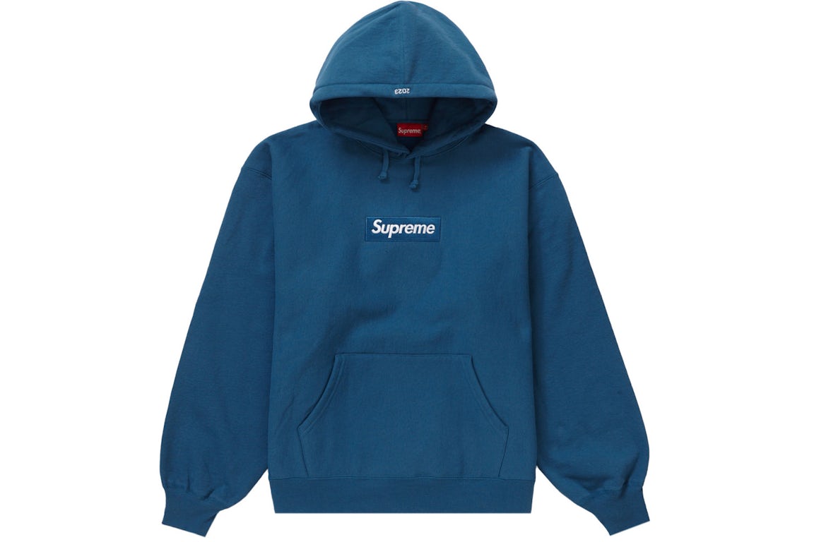 Supreme Box Logo Hooded Sweatshirt (FW23) Blue