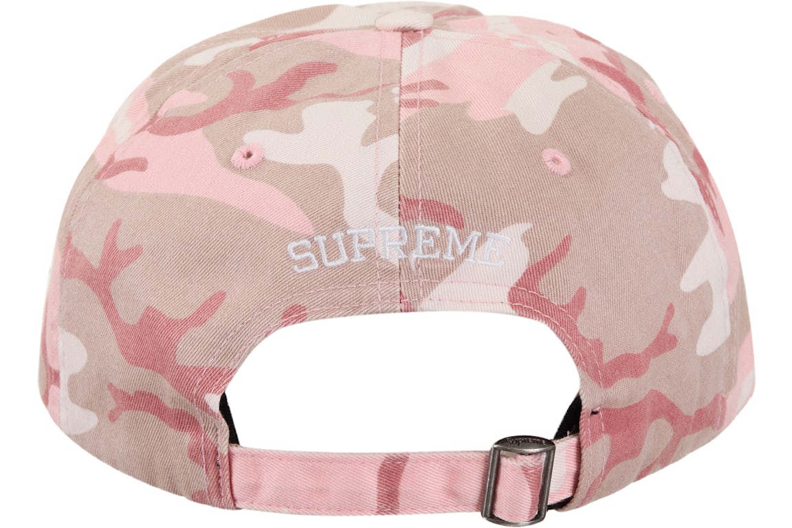 Supreme Pigment Coated S Logo 6- Panel Pink Camo