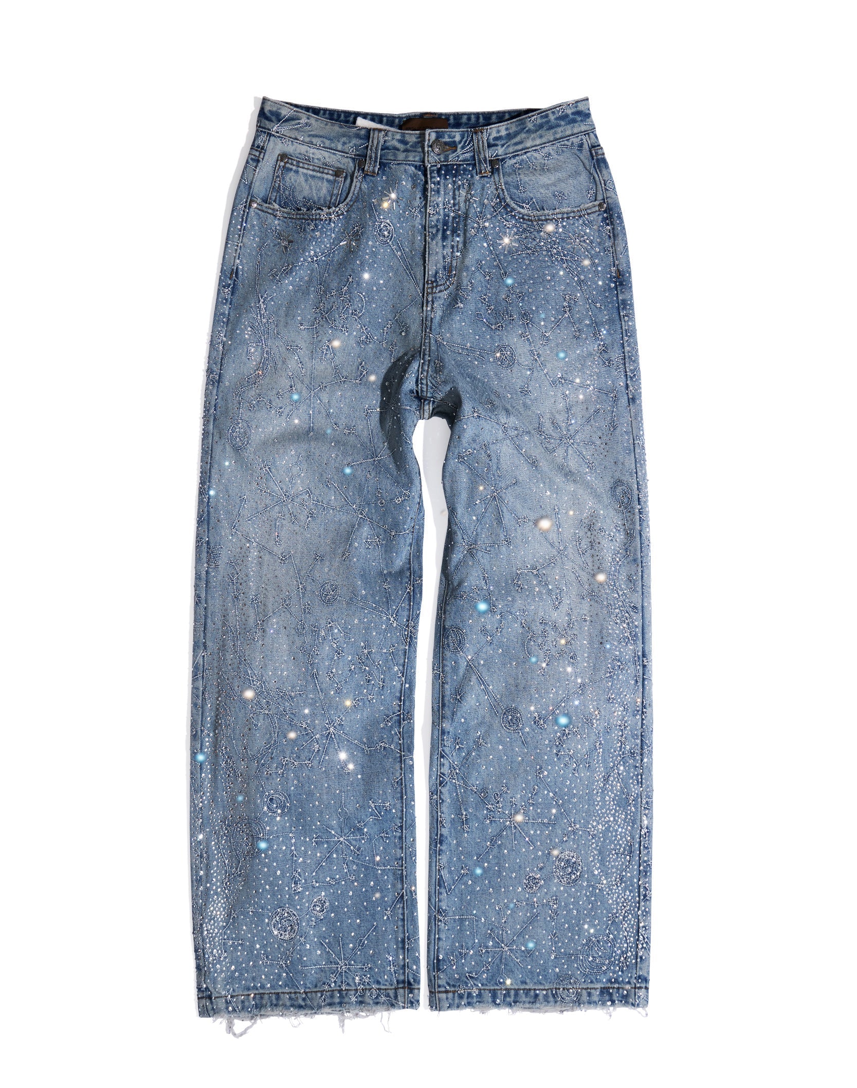 Birth Of A Royal Child 20K Zodiac Diamond Pants Blue