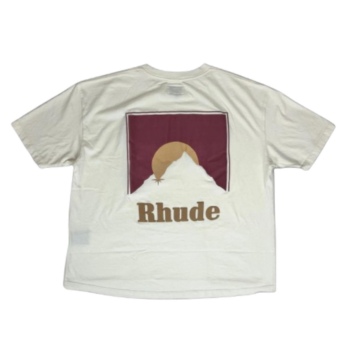 Rhude Mountain Puff Print T-Shirt Bone