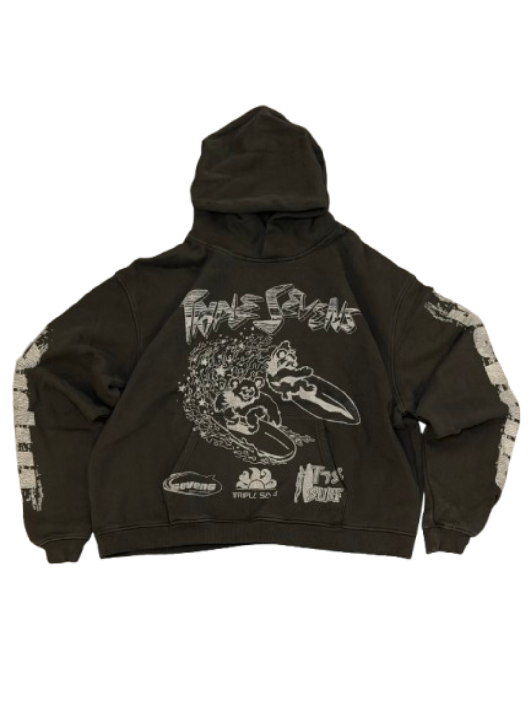 Triple Sevens Surf Hoodie Black