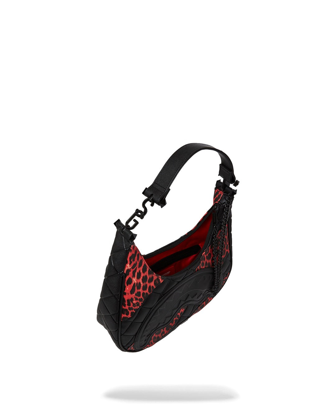 SPRAYGROUND RED LEOPARD PUFFER VICE SHOULDER BAG