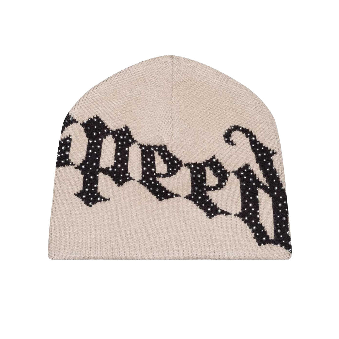 GodSpeed OG Logo Studded Beanie Tan/Black