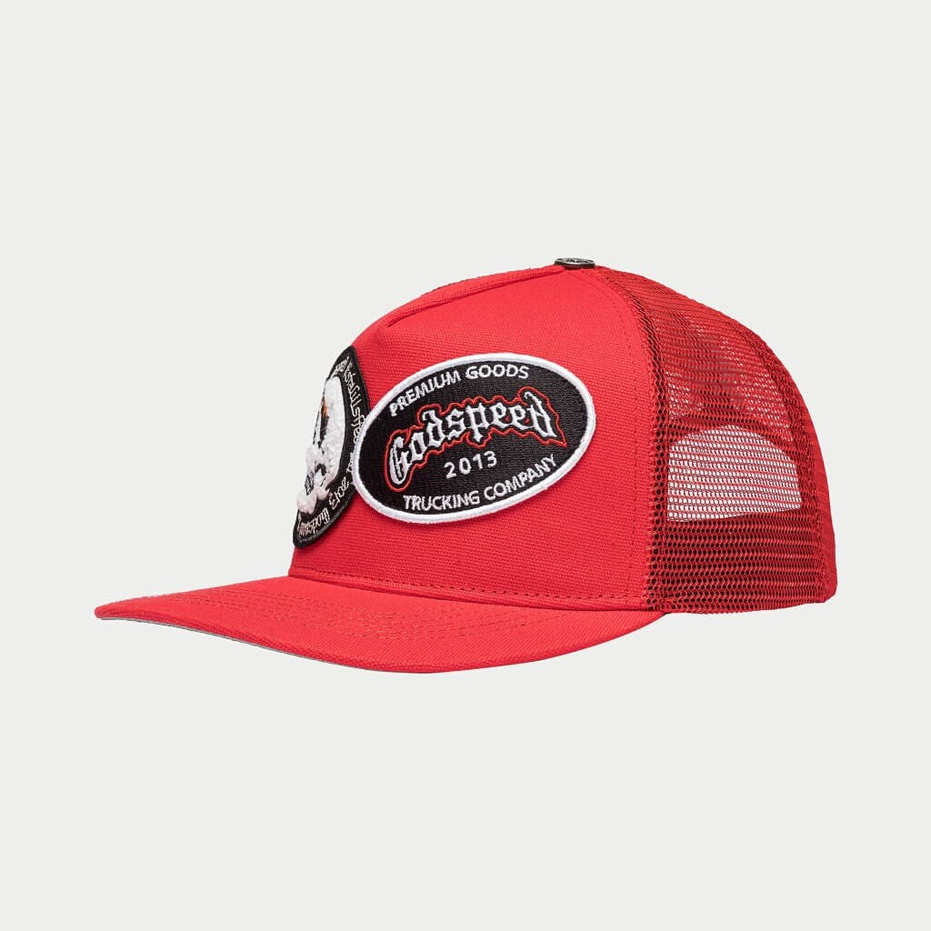 Godspeed Dual Patch Trucker Hat Red